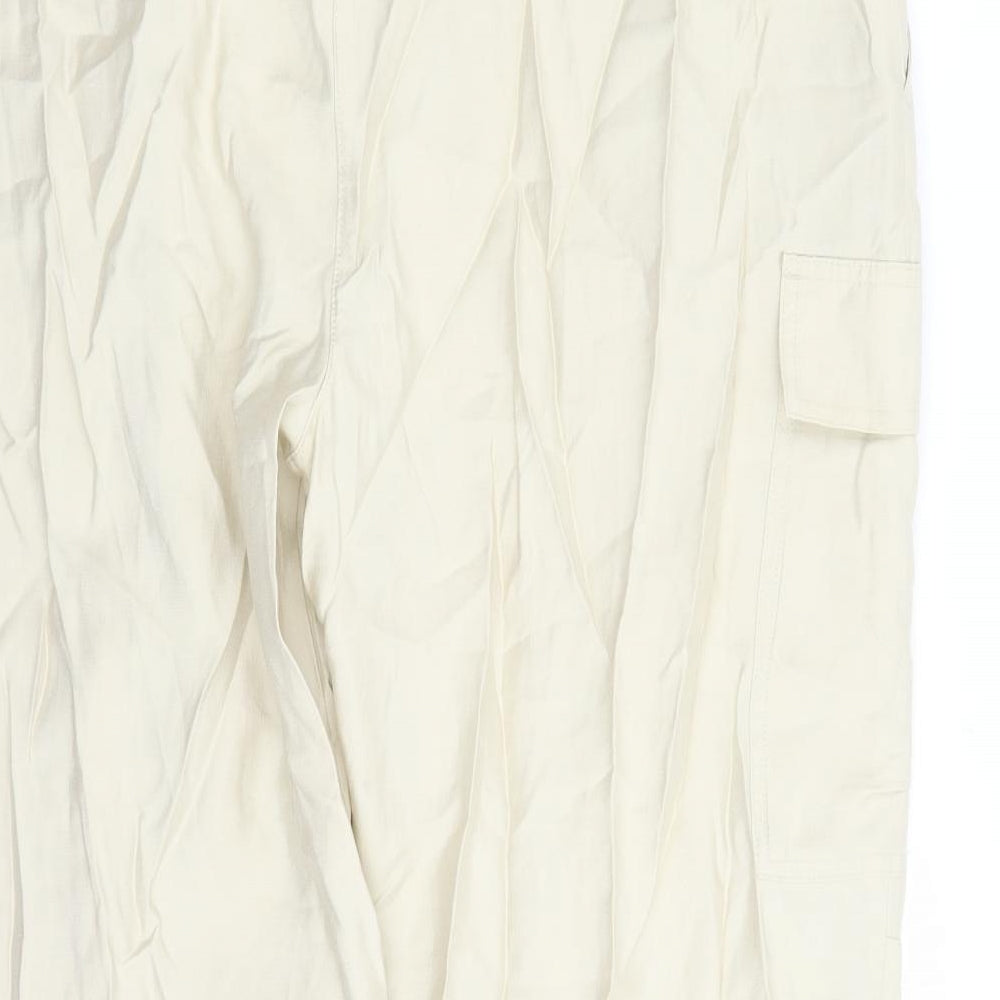 Womens UK Size 20 Marks and Spencer Regular Fit Cargo Beige Trousers