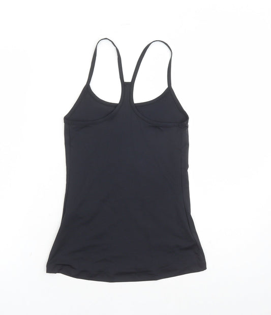 GOODMOVE Womens Black Polyester Camisole Tank Size 6 Round Neck Pullover