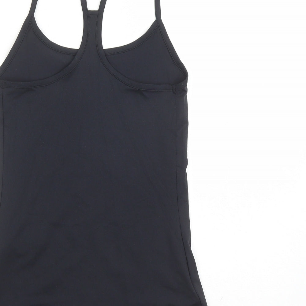 GOODMOVE Womens Black Polyester Camisole Tank Size 6 Round Neck Pullover