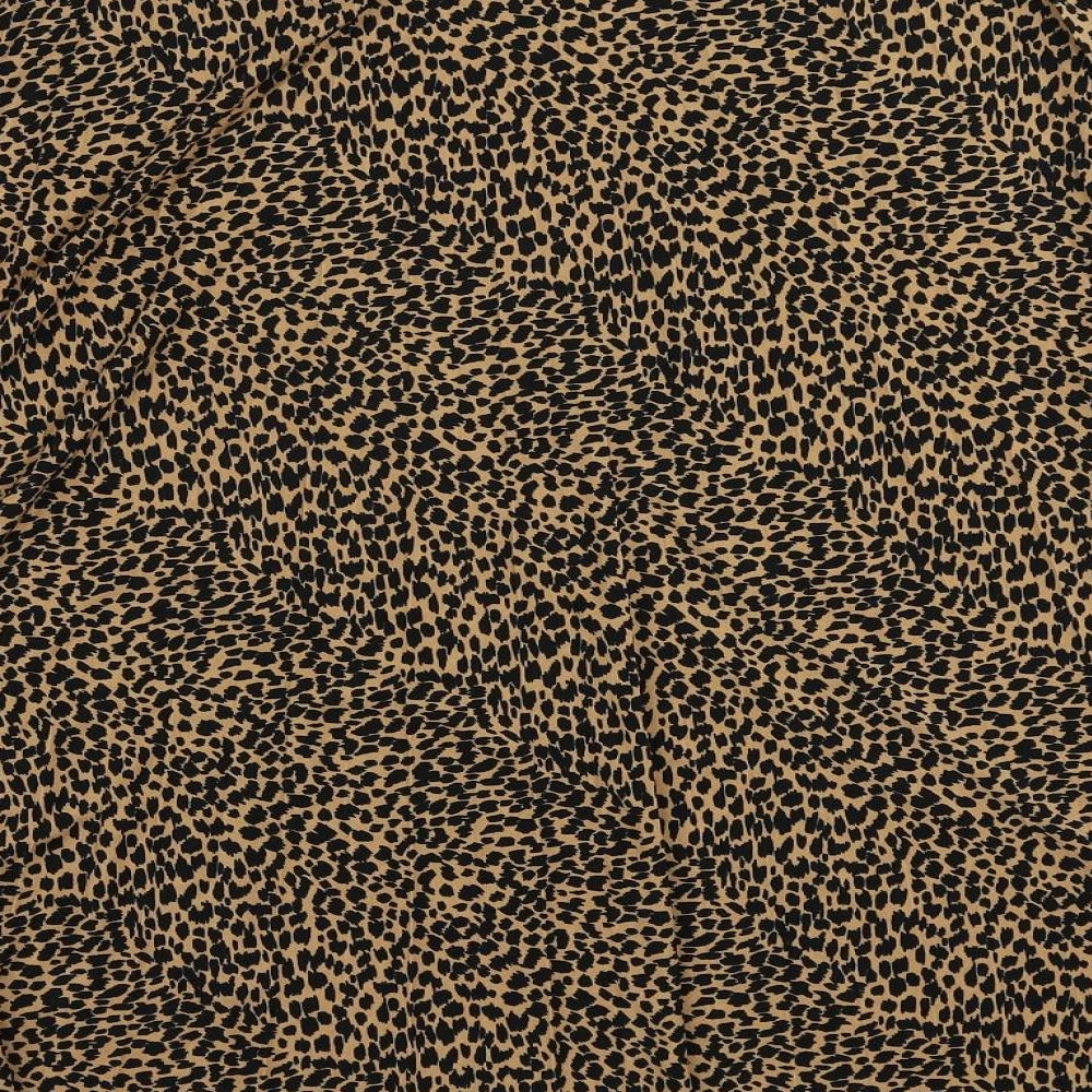 Oasis Womens Brown Animal Print Polyester A-Line Skirt Size XL - Elastic Waist