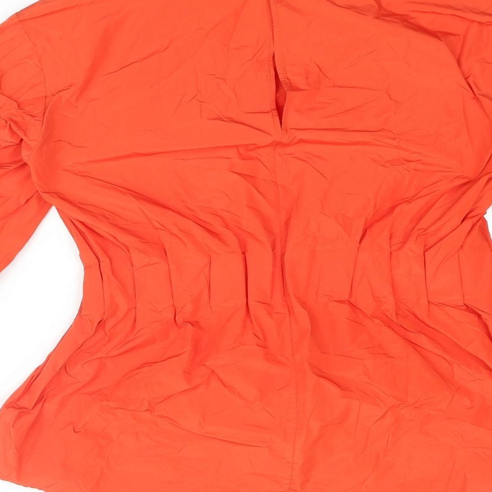 Womens UK Size 10 Marks and Orange Basic Blouse