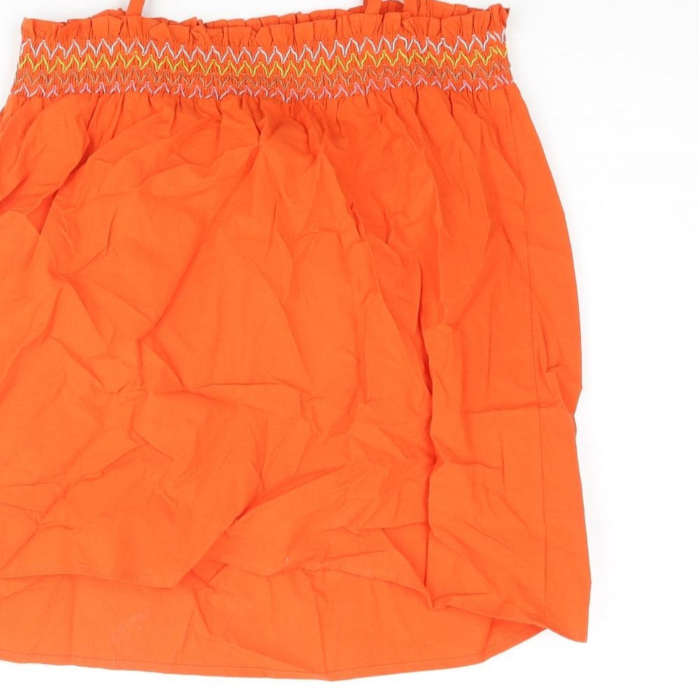 Womens UK Size 10 Marks and Spencer Orange Camisole Blouse