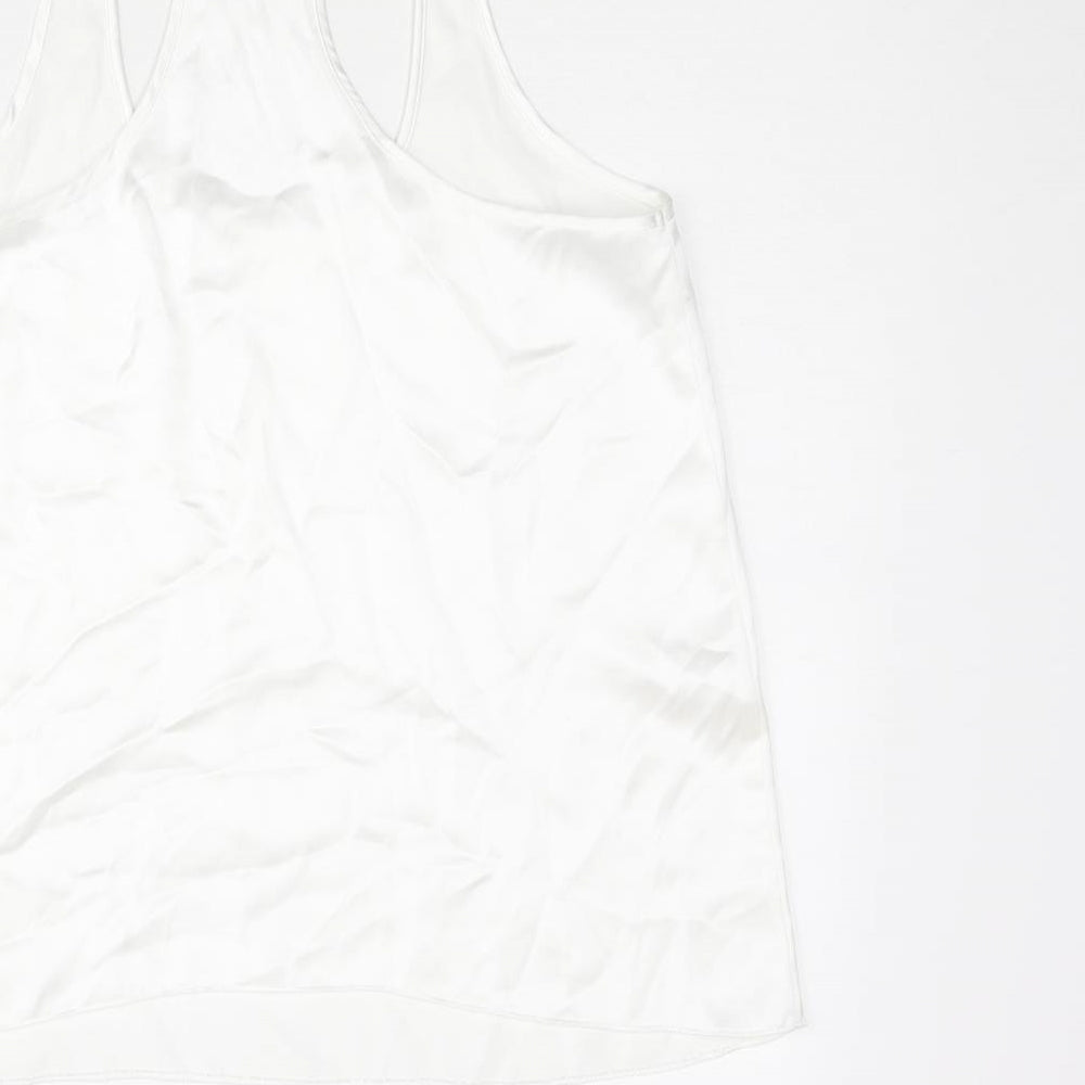 Womens UK Size M Zara White Camisole Blouse
