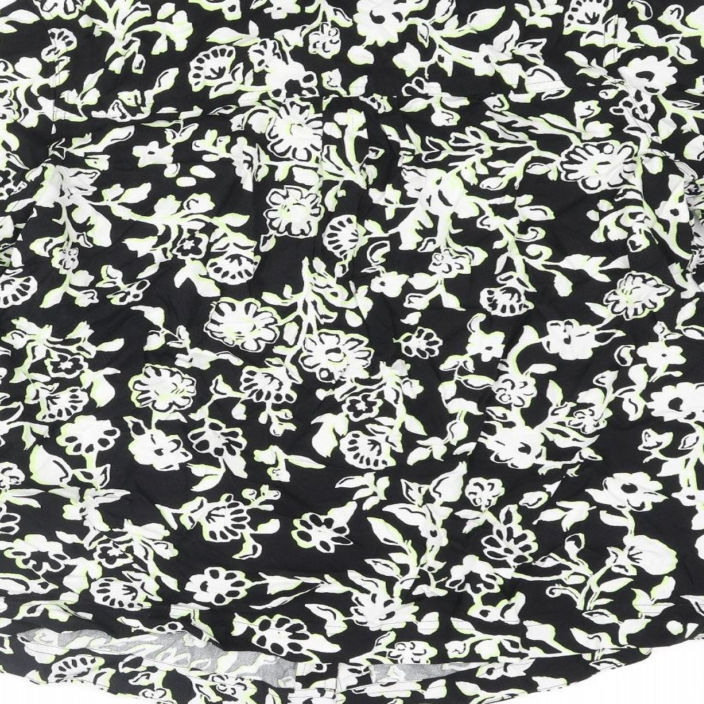 Womens UK Size 14 Marks and Spencer Black Basic Button-Up