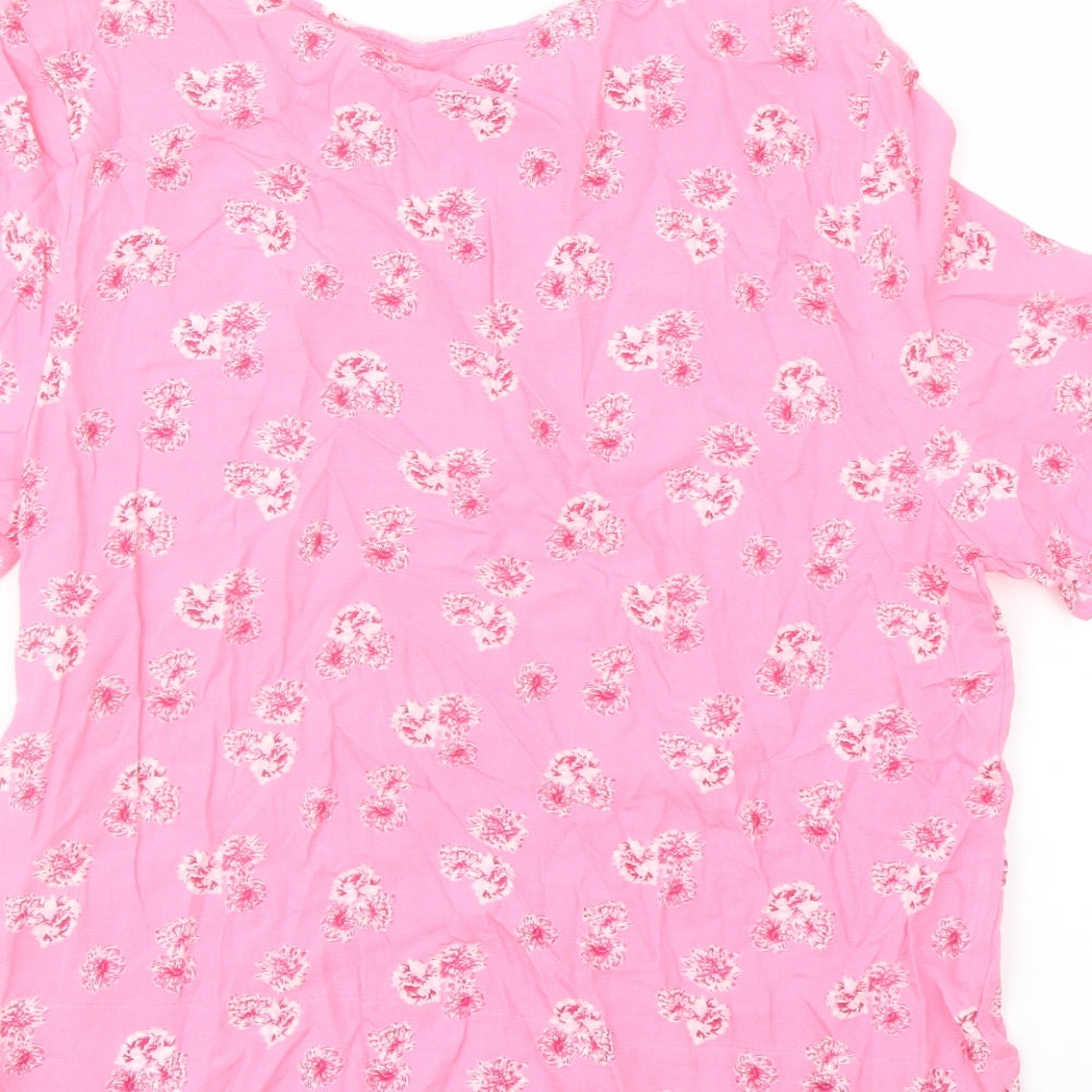 Womens UK Size 6 Marks and Spencer Pink Basic Blouse