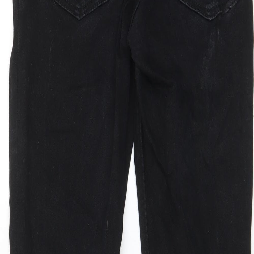 Mens UK Size 28 in Denim & Co. Slim Fit Straight Black Jeans