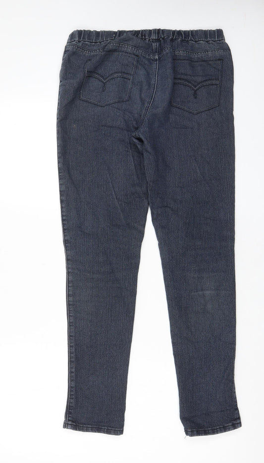 NEXT Womens Blue Cotton Jegging Jeans Size 12 L29 in Regular