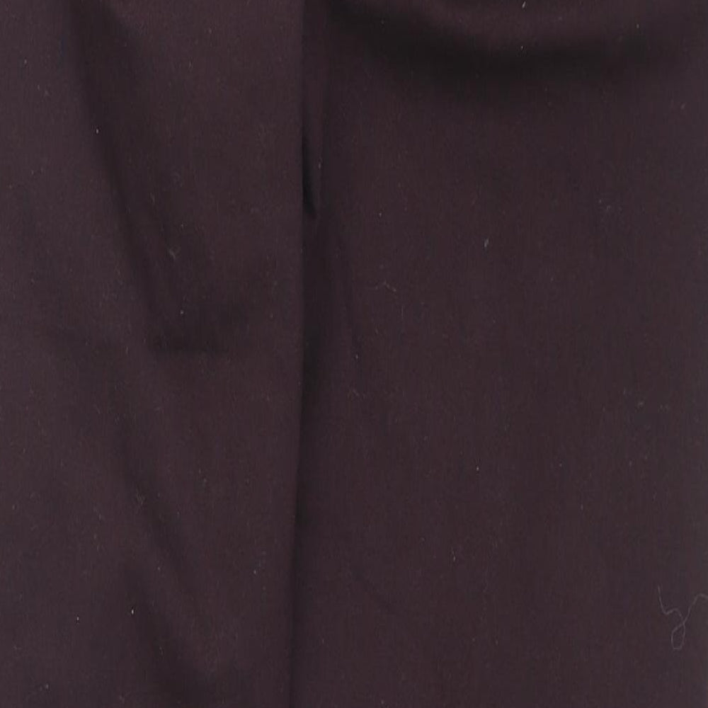 Denim & Co. Womens Purple Cotton Straight Jeans Size 12 L27 in Slim Zip