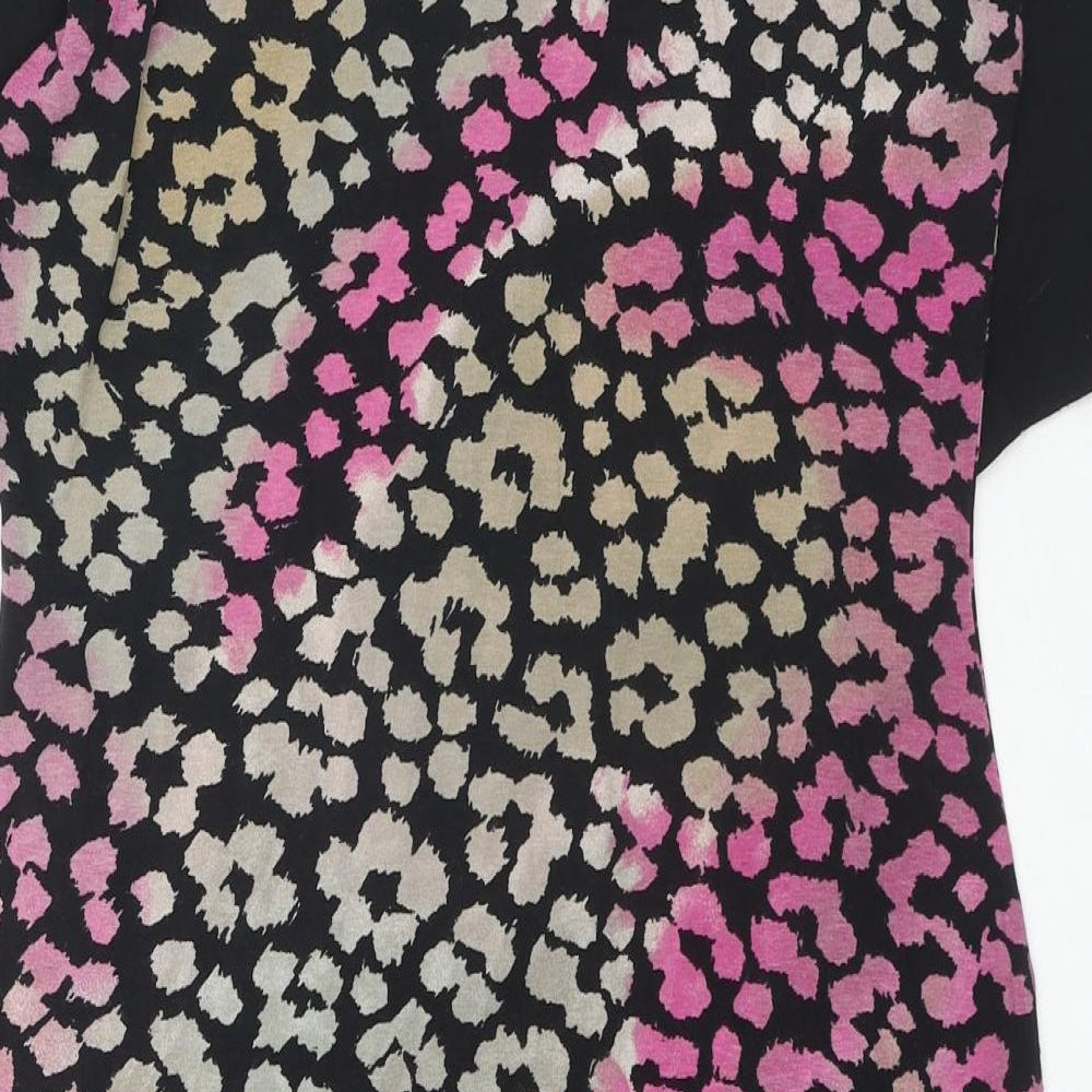 NEXT Womens Multicoloured Geometric Viscose A-Line Size 12 Collared Button