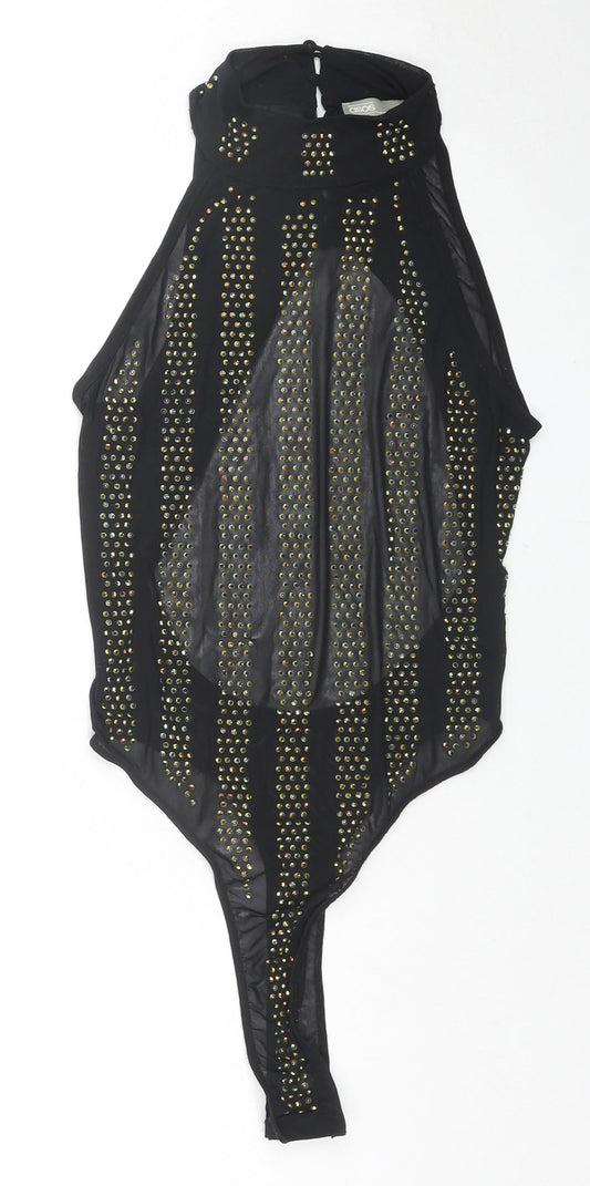 Womens UK Size 8 ASOS One-Piece Black Playsuit