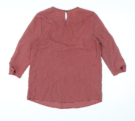 Womens UK Size XS Dunnes Stores Red Basic Blouse