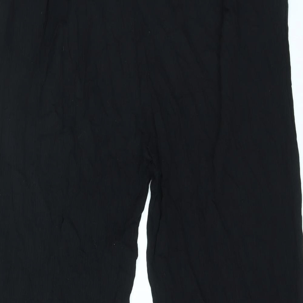 Iisla&Bird Womens Black Viscose Trousers Size 14 L27 in Regular Drawstring