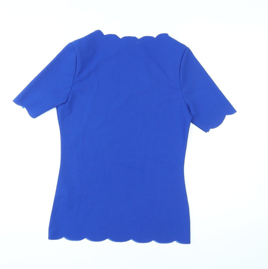 Womens UK Size S Dorothy Perkins Blue Basic T-Shirt