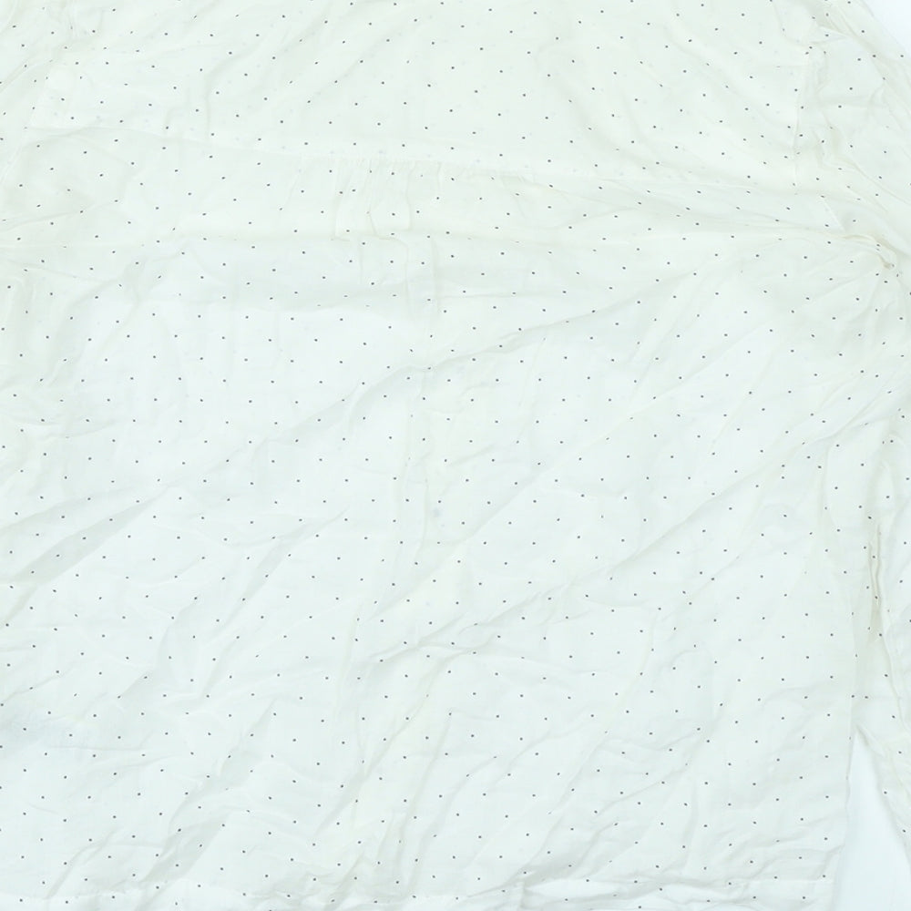 Womens UK Size 8 Marks and Spencer White Basic Button-Up