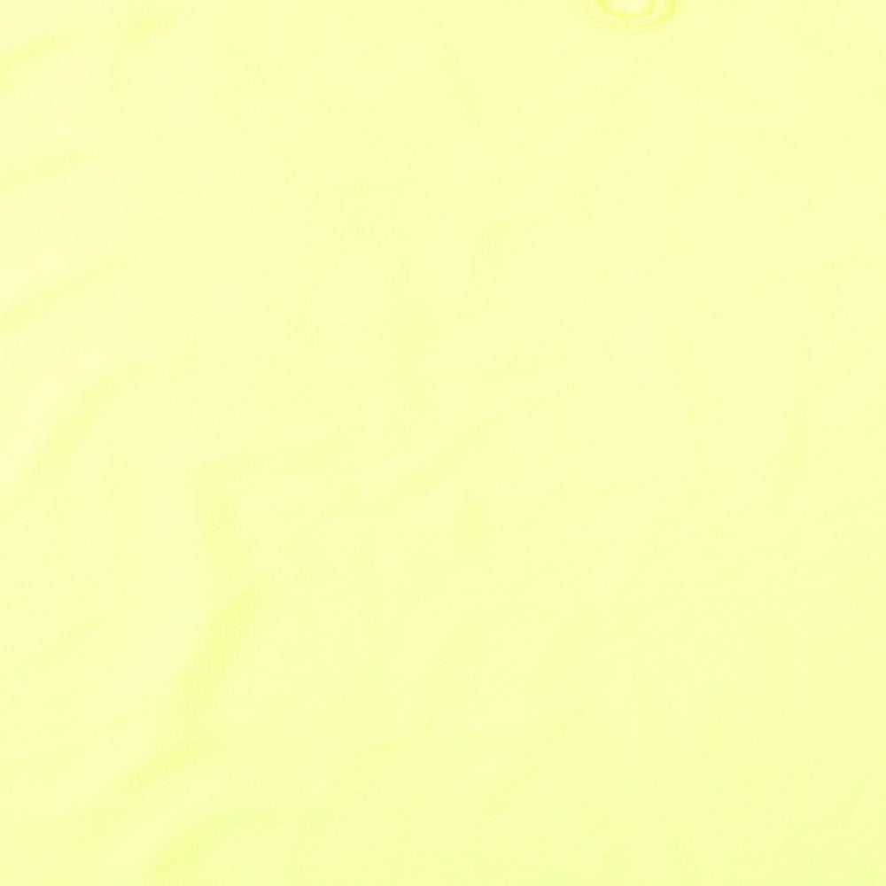 Quiz Womens Yellow Polyester Basic Blouse Size M Round Neck