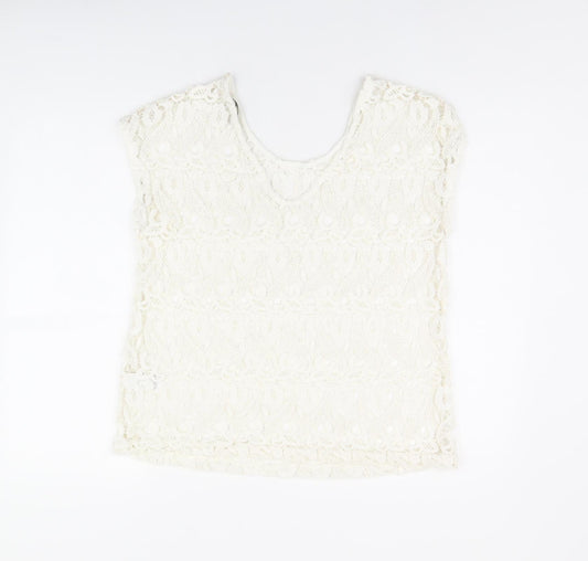 Womens UK Size 12 NEXT White Basic T-Shirt