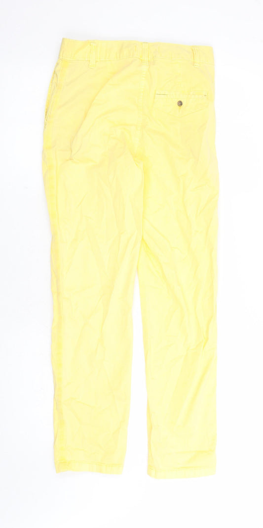 Womens UK Size 6 Marks and Spencer Regular Fit Chino Yellow Trousers