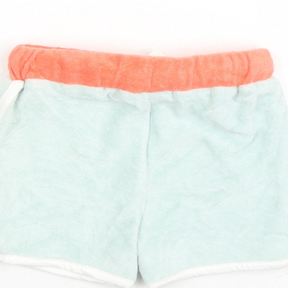 Marks and Spencer Baby Green Cotton Sweatpants Trousers Size 6-9 Months Drawstring - The Future Is Ours Elasticated Waist