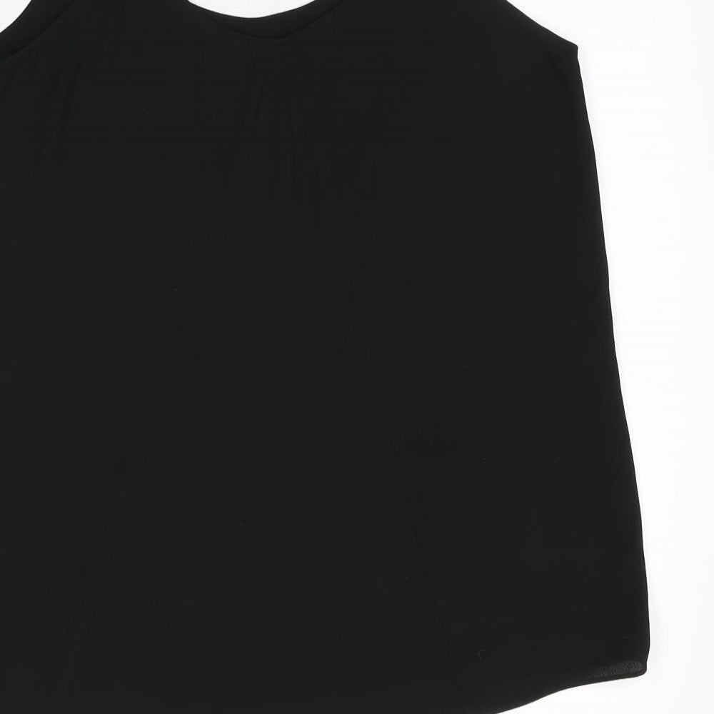 Womens UK Size 8 Oasis Black Camisole Tank