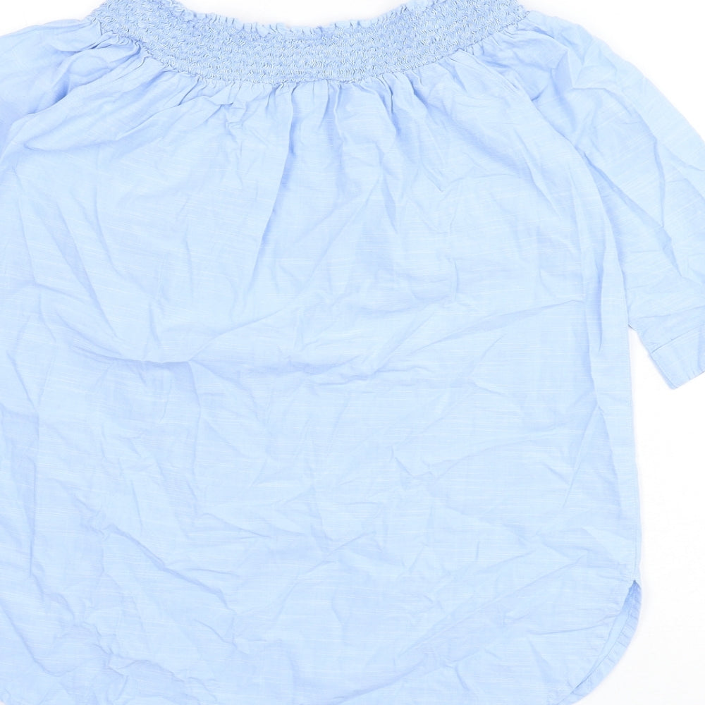 Womens UK Size 12 River Island Blue Basic Blouse