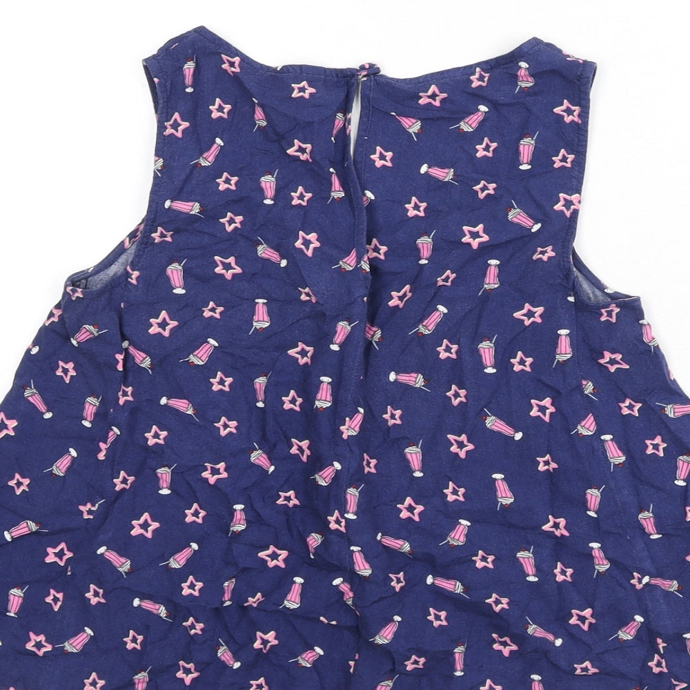 Womens UK Size 6 Henry Holland Blue Cropped Tank