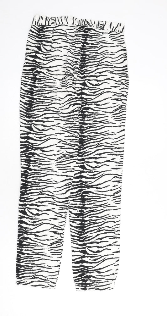Womens UK Size 14 Miss Selfridge Regular Fit White Trousers