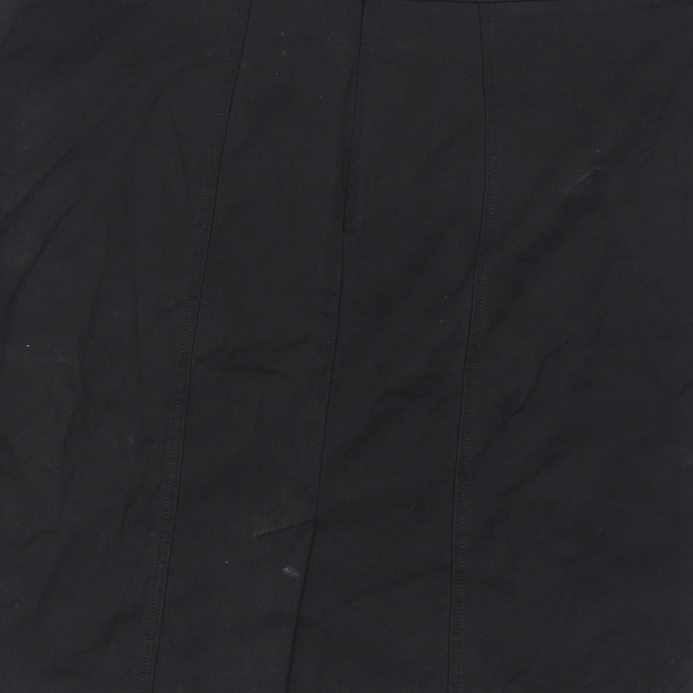 Brook Taverner Womens Black Polyester Straight & Pencil Skirt Size 12 Zip