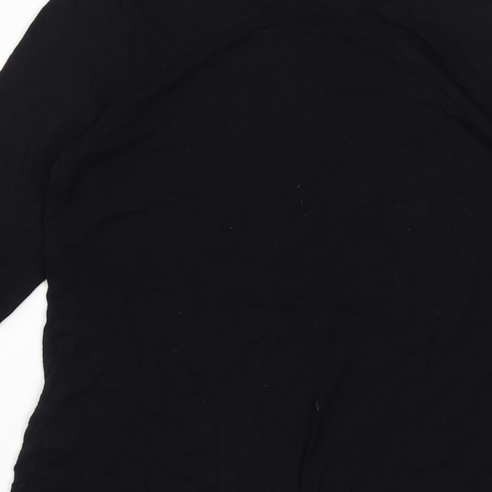 Womens UK Size 12 Monsoon Black Basic T-Shirt