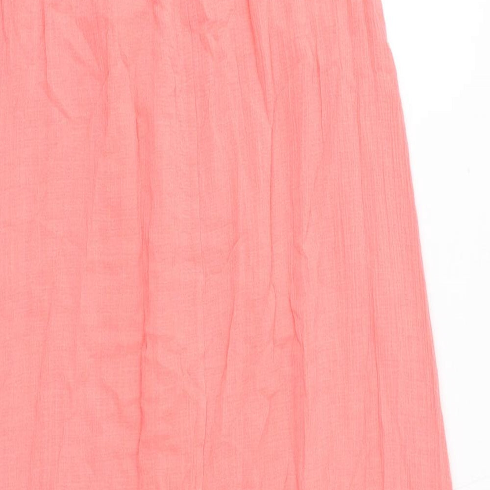 Jane Norman Womens Pink Cotton Maxi Size 8 Off the Shoulder Pullover