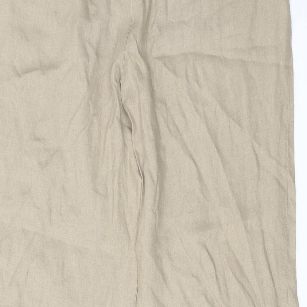 Womens UK Size 32 in Linea Regular Fit Beige Trousers