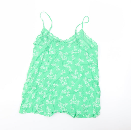 Womens UK Size 10 Marks and Spencer Green Basic Tank