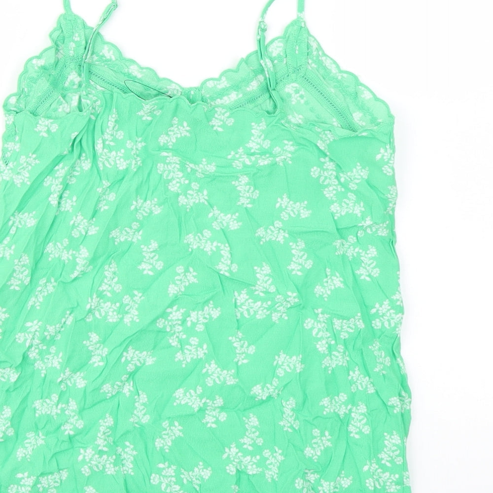 Womens UK Size 10 Marks and Spencer Green Basic Tank