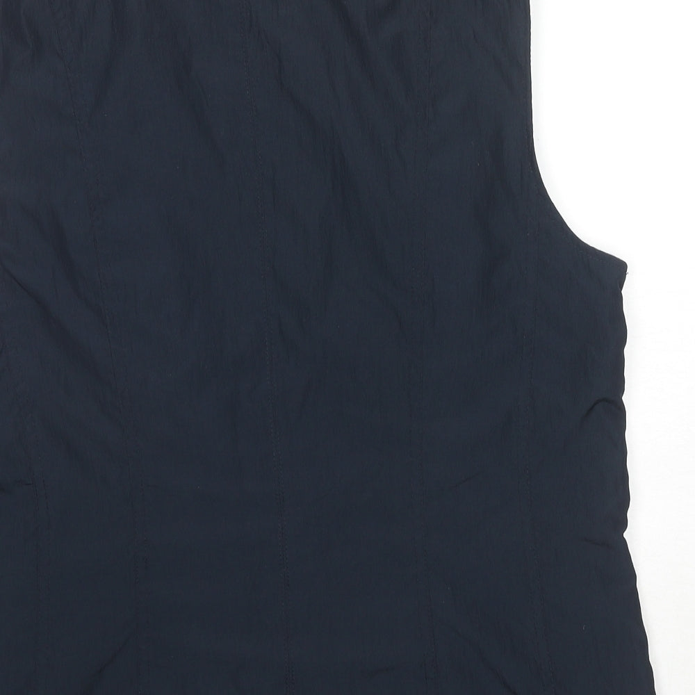 Barbara Lebek Womens Blue Gilet Jacket Size 16 Zip