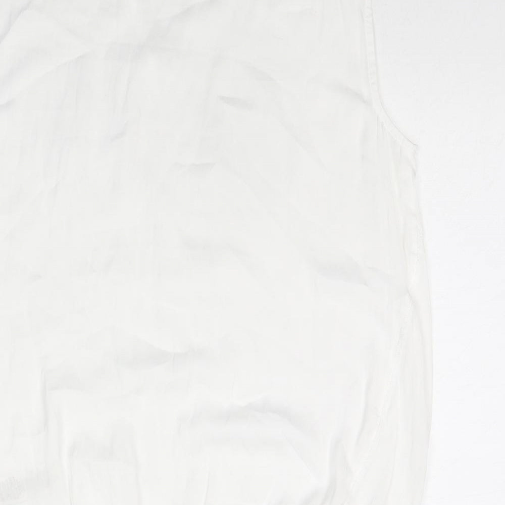 Womens UK Size 12 NEXT White Basic Tank