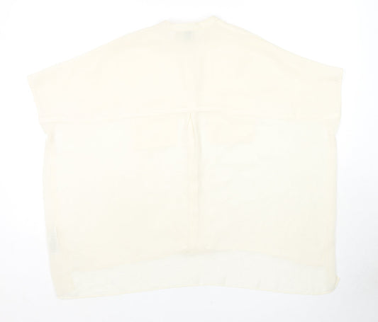Womens UK Size 6 ASOS Ivory Basic Button-Up