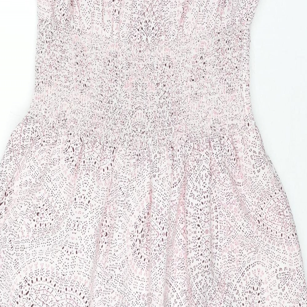 Gap Womens Pink Geometric Polyester Trapeze & Swing Size S Round Neck Pullover