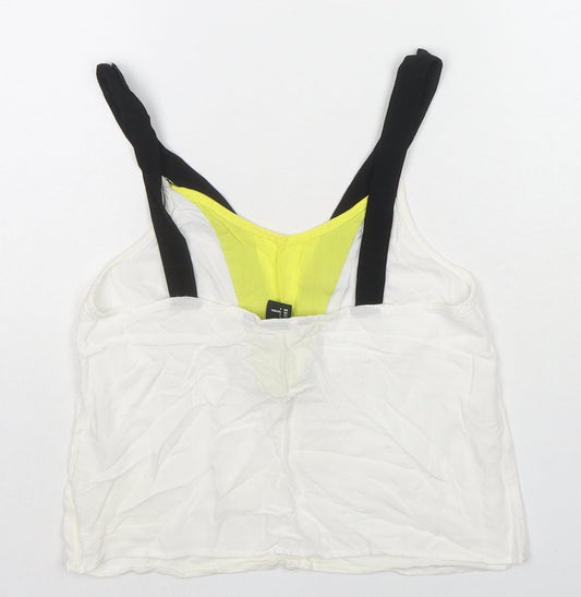 Womens UK Size 6 H&M White Basic Tank