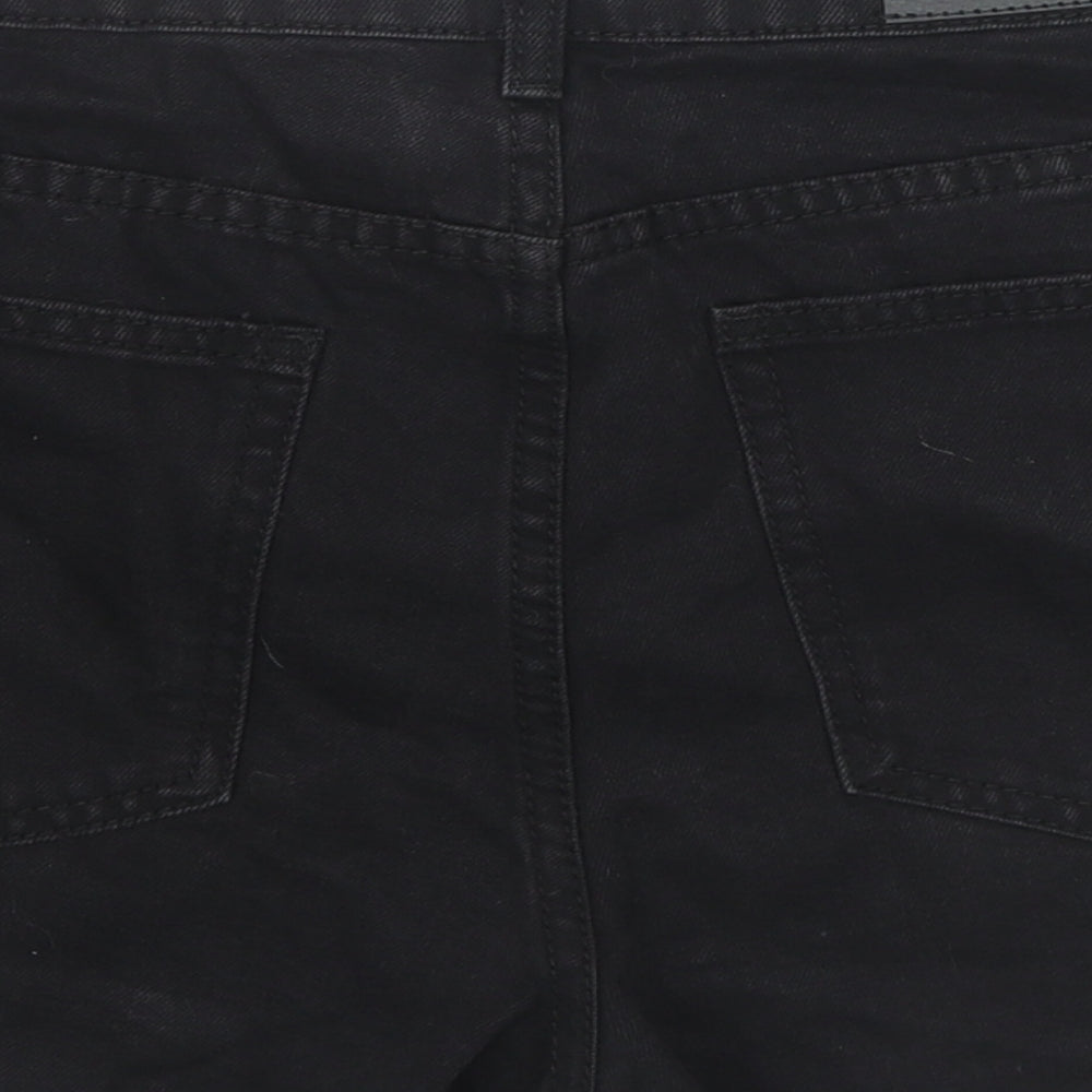 Nasty Gal Womens Black Cotton Cut-Off Shorts Size 12 L3 in Regular Zip