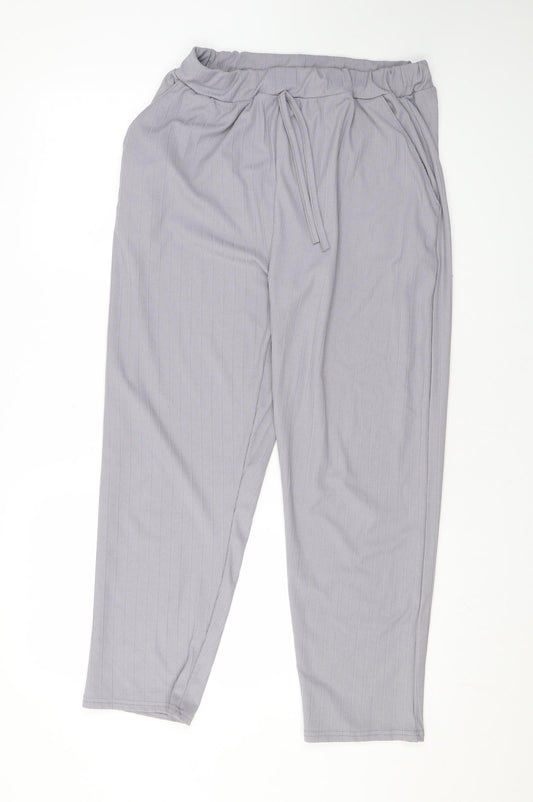 Womens UK Size M Misspap Regular Fit Grey Trousers