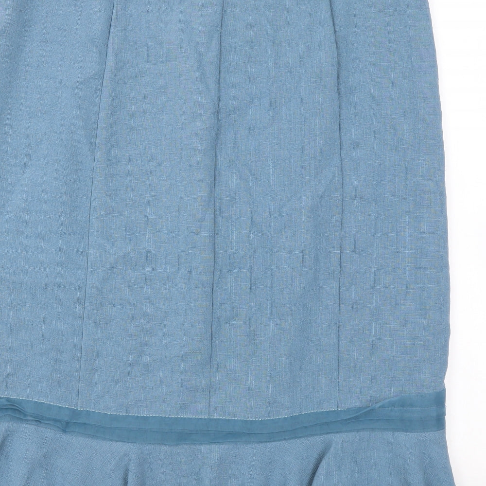 Klass Womens Blue Polyester Straight & Pencil Skirt Size 16 Zip