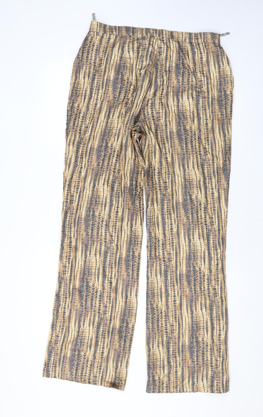 Womens UK Size 14 Platinum Regular Fit Brown Trousers
