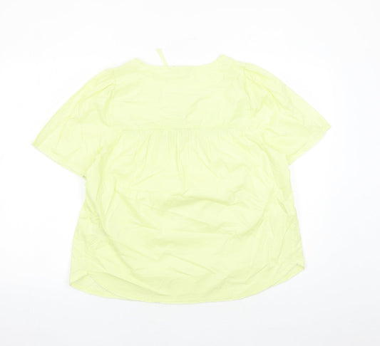 Womens UK Size 12 Marks and Spencer Yellow Basic Blouse
