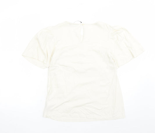 Womens UK Size 6 marks and Ivory Basic T-Shirt
