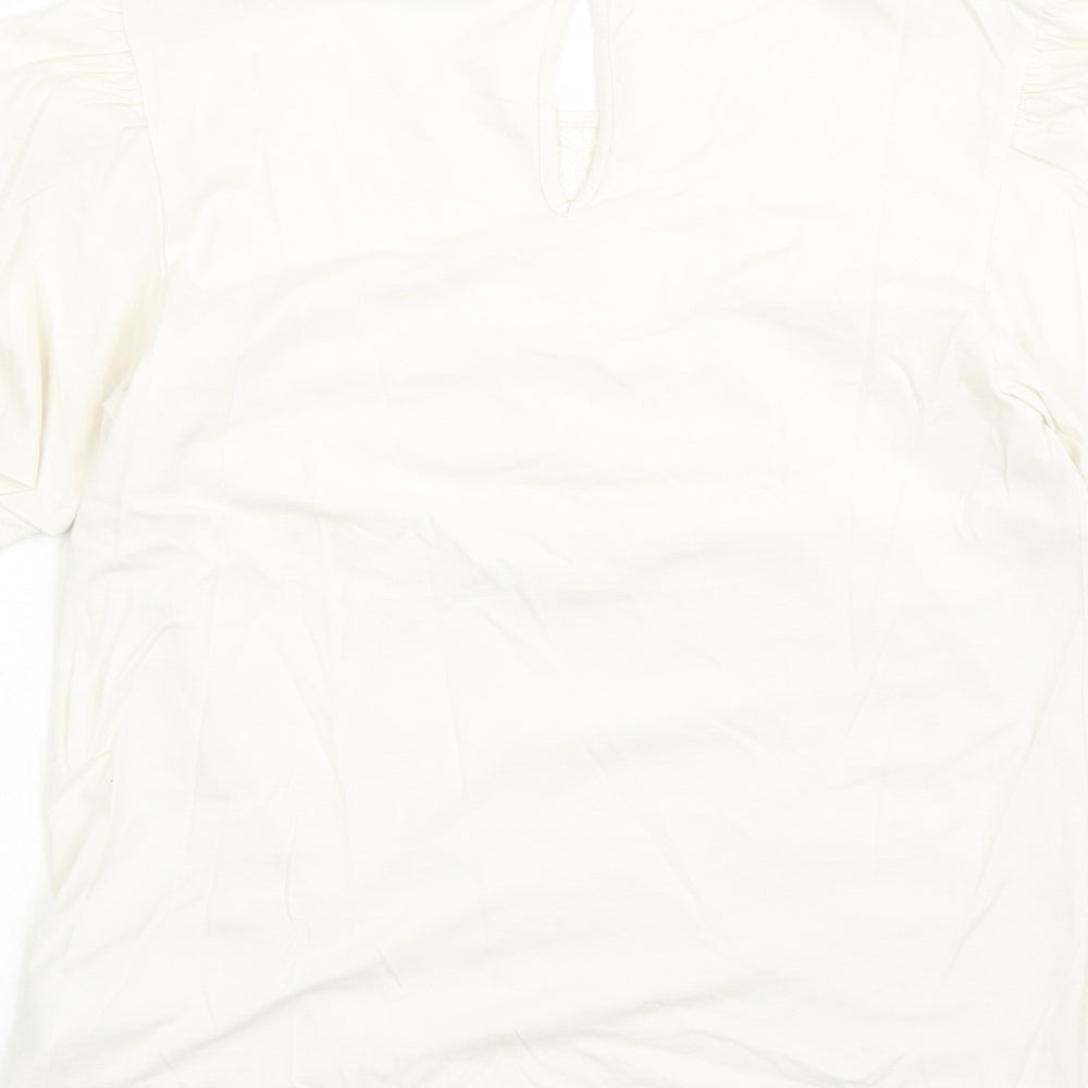 Womens UK Size 6 marks and Ivory Basic T-Shirt