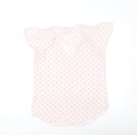 Womens UK Size 8 H&M Pink Basic Blouse