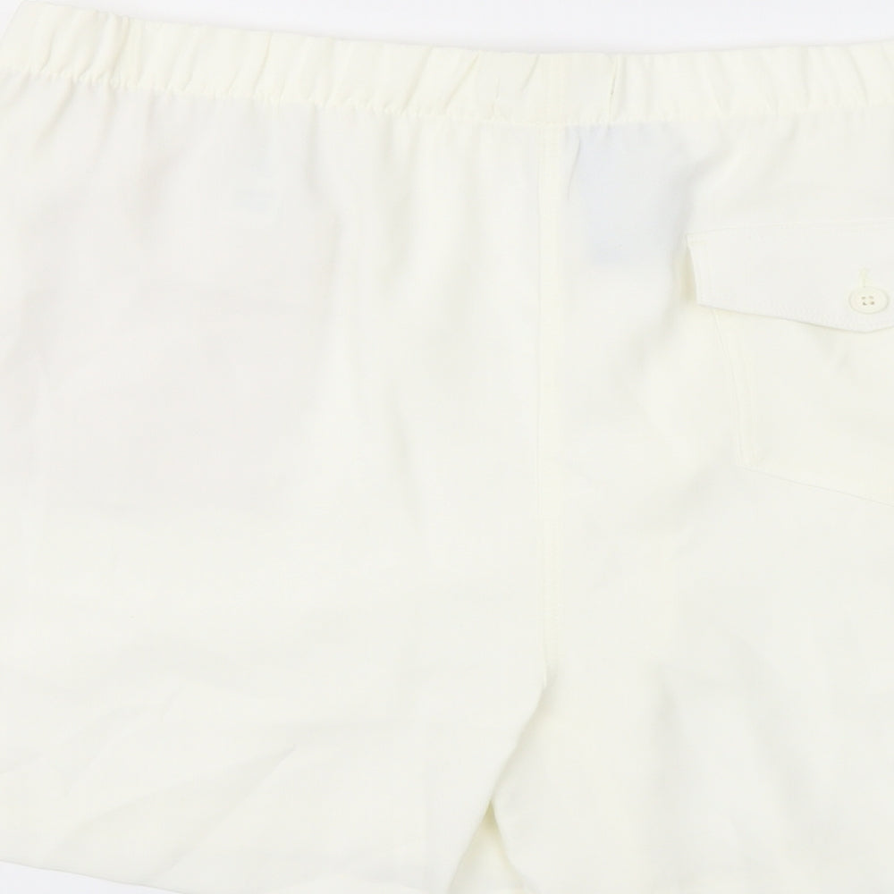 Marks and Spencer Womens Ivory Polyester Basic Shorts Size 22 L6 in Regular Pull On