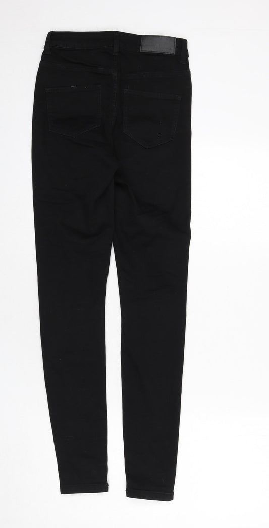 Noisy may Womens Black Cotton Skinny Jeans Size 25 in L30 in Regular Zip