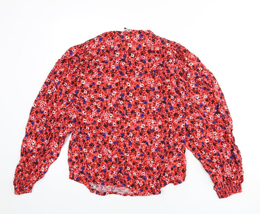 Autograph Womens Multicoloured Floral Viscose Basic Blouse Size 6 V-Neck