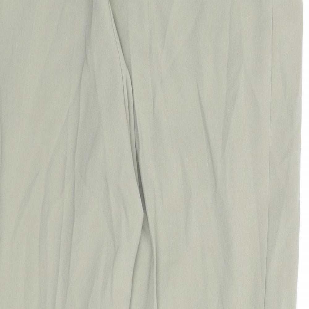 Womens UK Size 14 Marks and Spencer Regular Fit Green Trousers