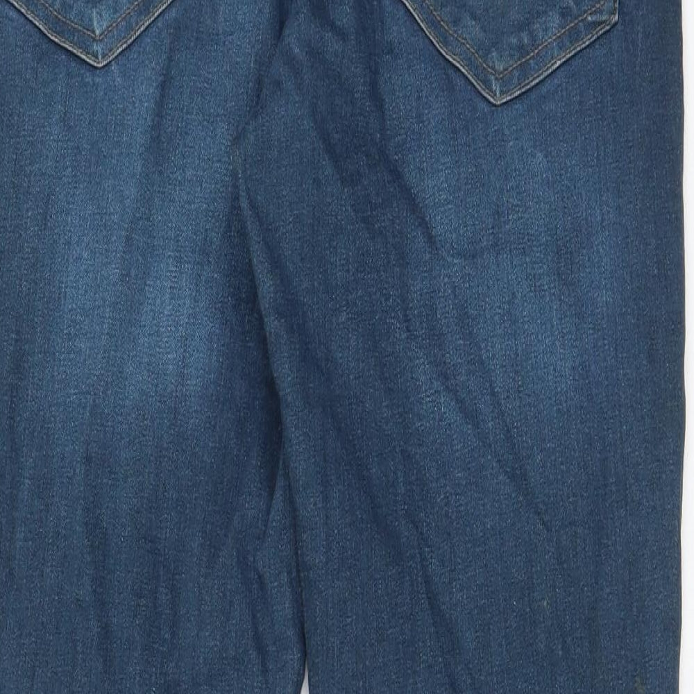 Denim & Co. Mens Blue Cotton Straight Jeans Size 32 in L32 in Regular Button - Pockets